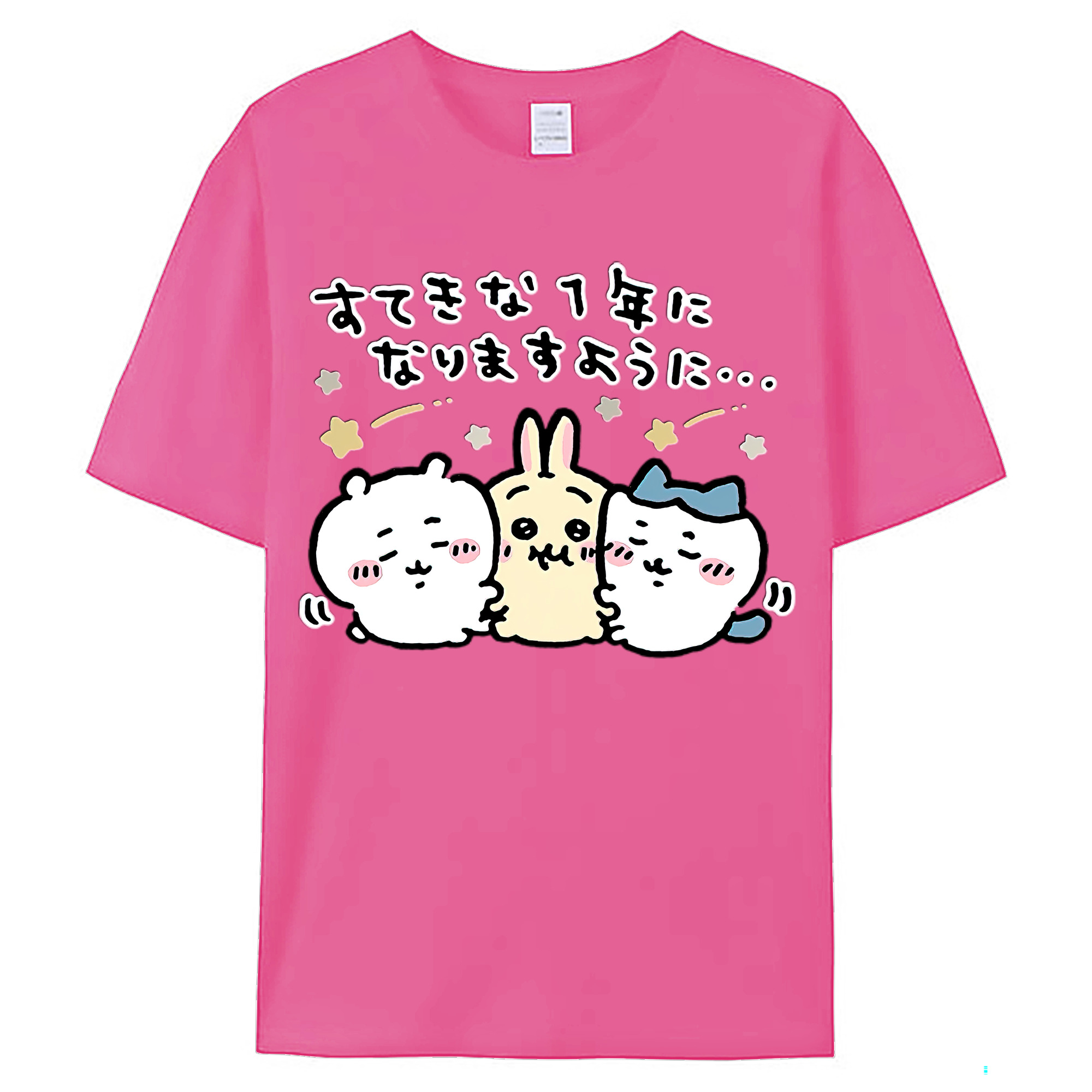 （画像用） ちいかわ ちいかわ Chii-kawa chiikawa レディースカジュアルプリントTシャツ（綿100％）